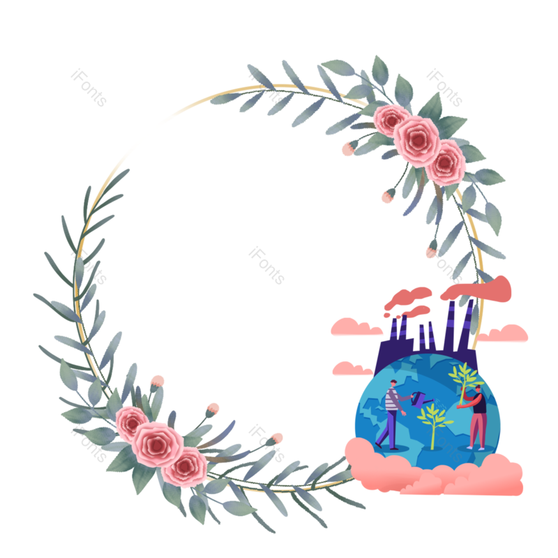 边框图片,素材元素,简约PNG,地球免抠素材